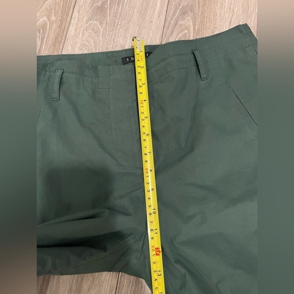 Theory Button Fly Women's Green High Rise Capri Pants Trousers Cotton Size 4 - Picture 12 of 13